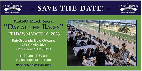 March 2023 Day At The Races SAVE THE DATE